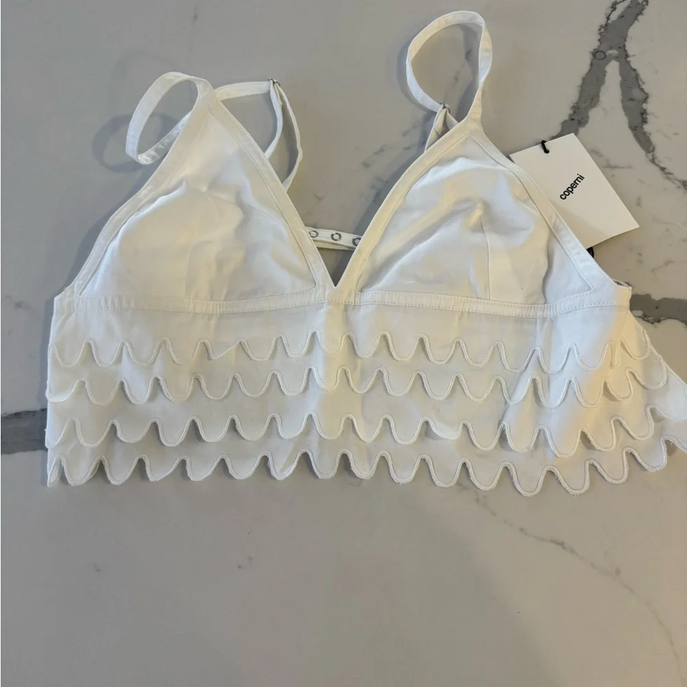 Coperni White Ruffled Bralette - Picture 4 of 7